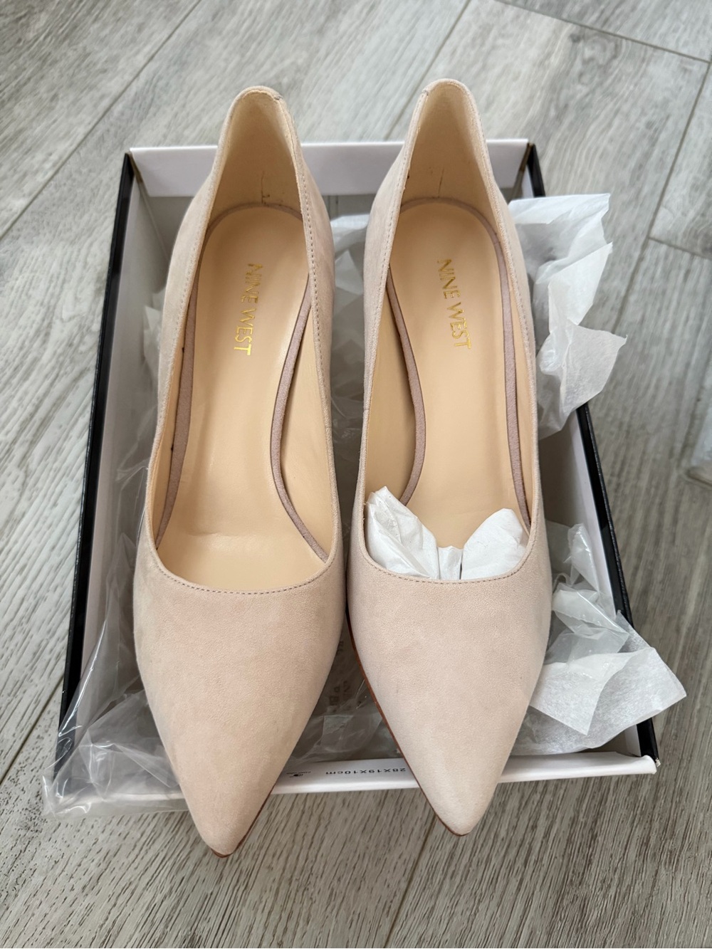 Nine West Blush Suede Pointed-Toe Pumps